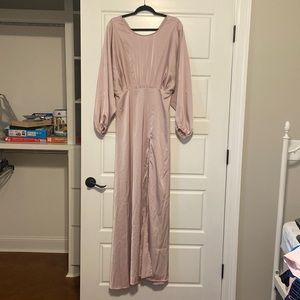 Long sleeve, floor length formal dress